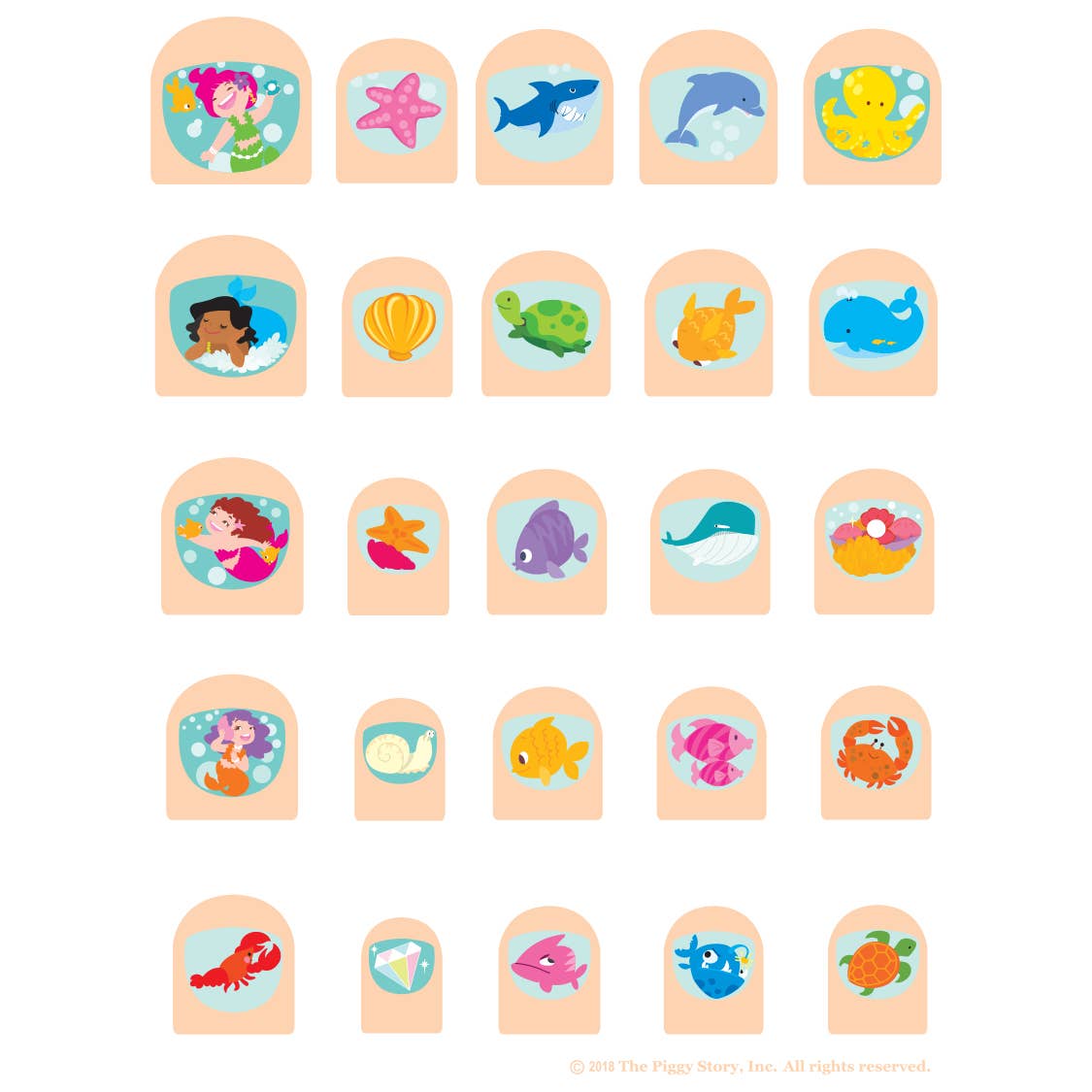 Lil' Fingers Nail Art- Mermaids