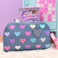 Metallic Heart-Patch Denim Medium Duffle