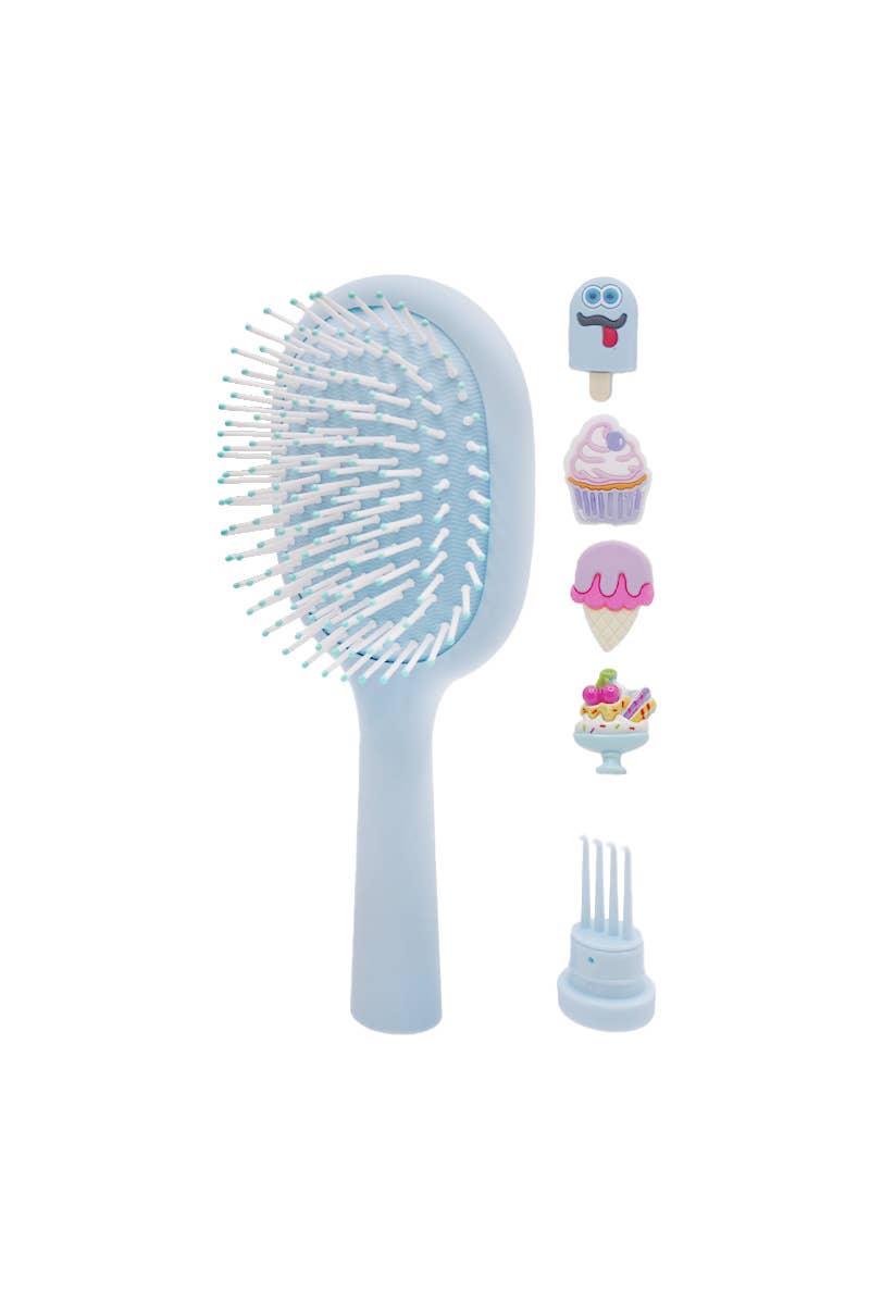 Blue Bristle Bitz Charm Hair Brush