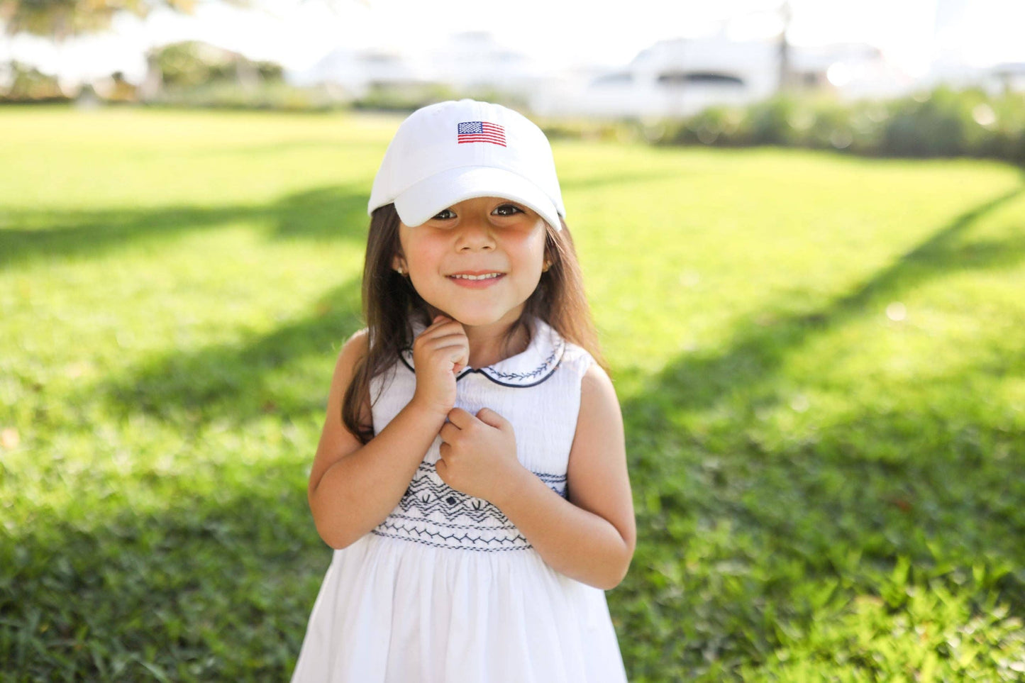 Flag Bow Baseball Hat Junior 7-12Y