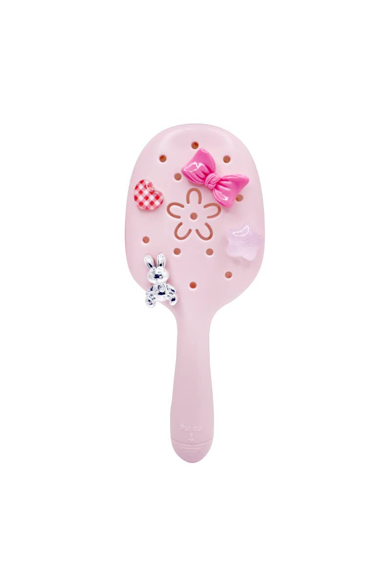 Pink Bristle Bitz Charm Hair Brush