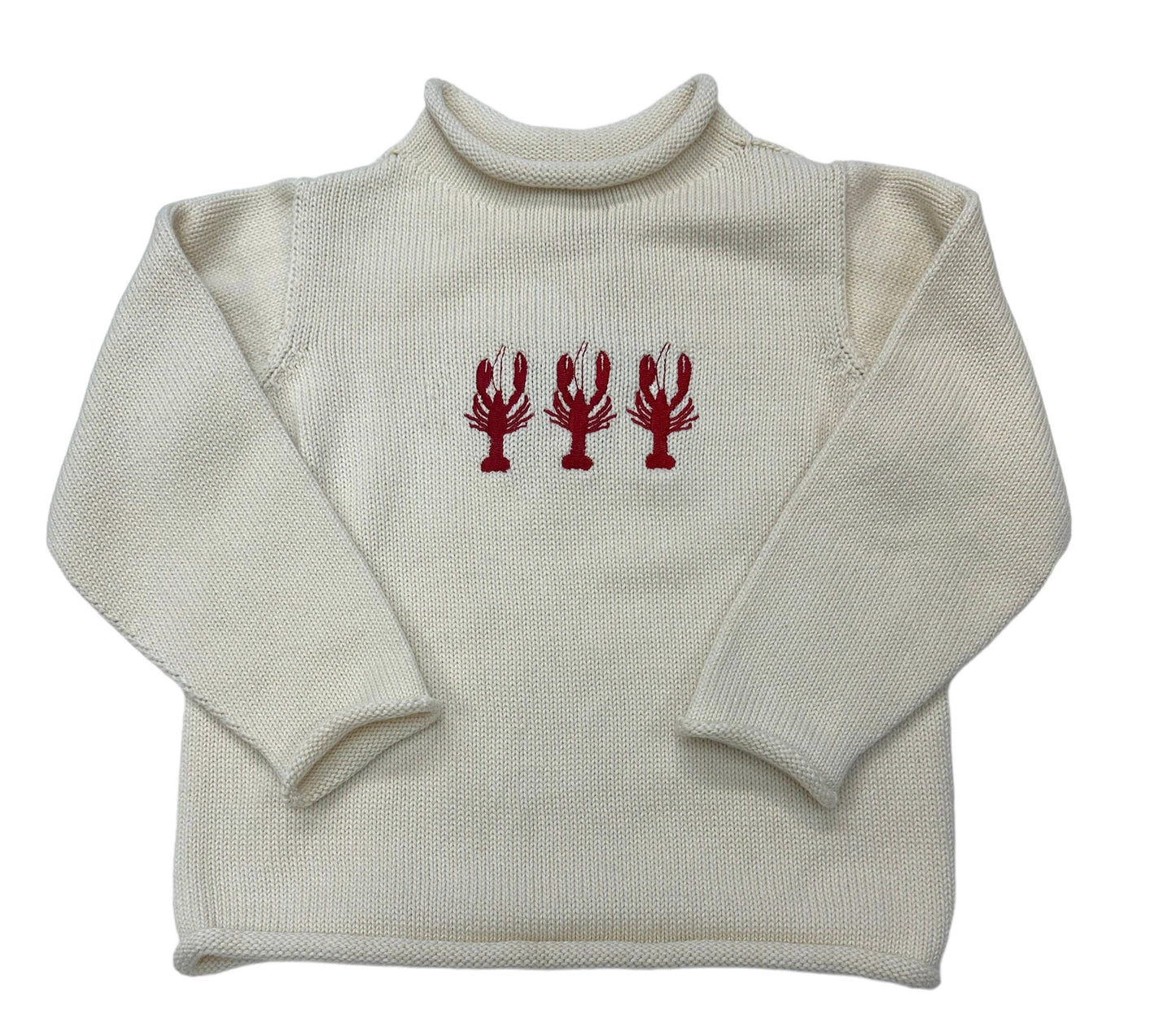 Jersey Rollneck Sweater: Natural / 12M