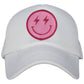 Hot Pink  Happy Face Trucker Light Pink