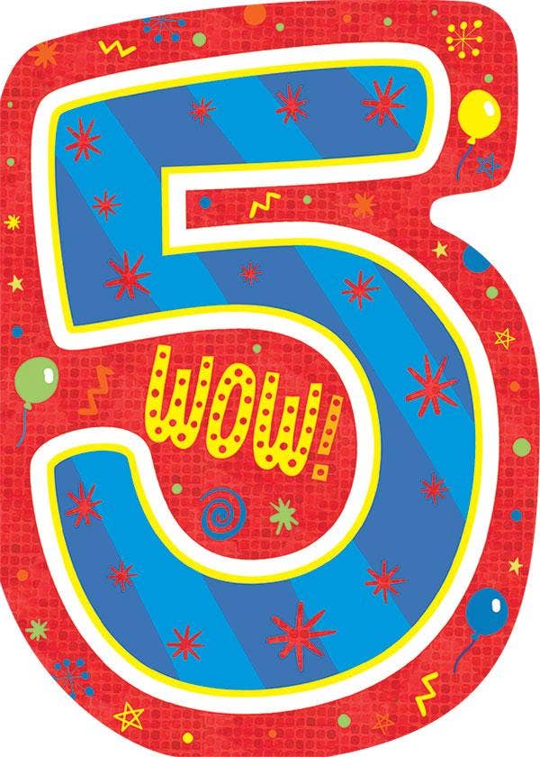 5th Birthday Foil Card