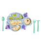 Baby Turtle Suction Plate and Training Utensils: Green Turtle Plate