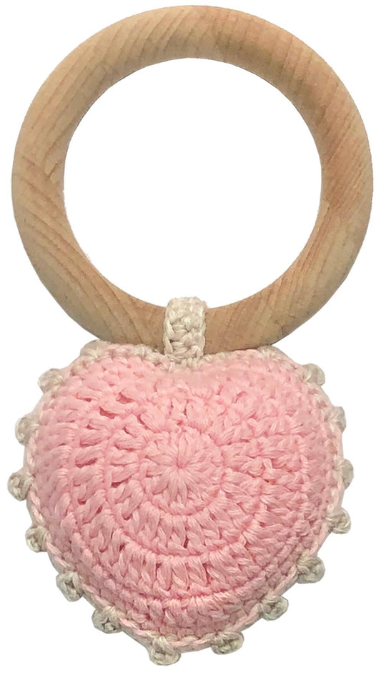 Crochet Sweetheart Ring Rattle