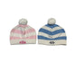 Cotton Striped Hat Pompom: Blue / 12m