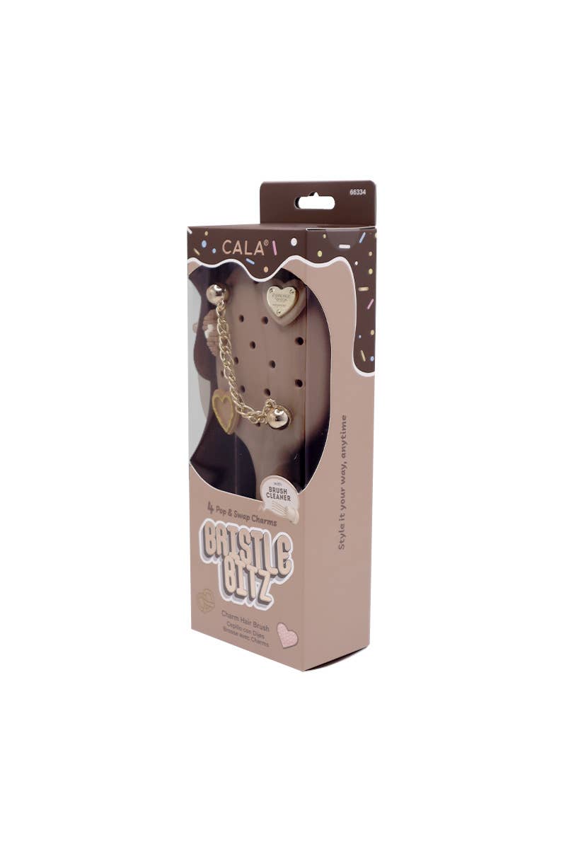 Chocolate Bristle Bitz Charm Hair Brush