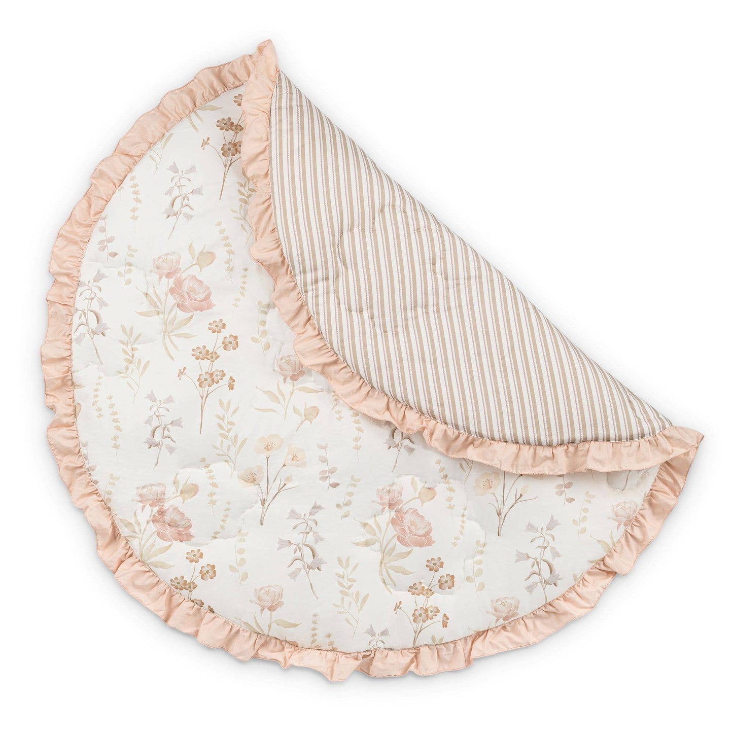 Violet Floral Ruffle Baby Play Mat