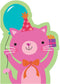 Pink Kitten Flocked Card