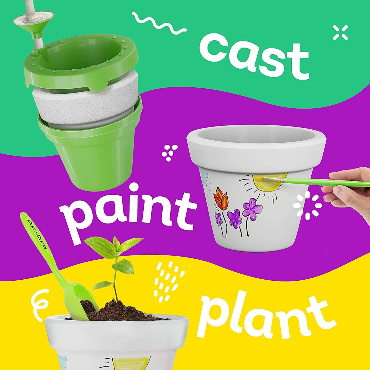 Cast, Paint & Plant Kit for Kids