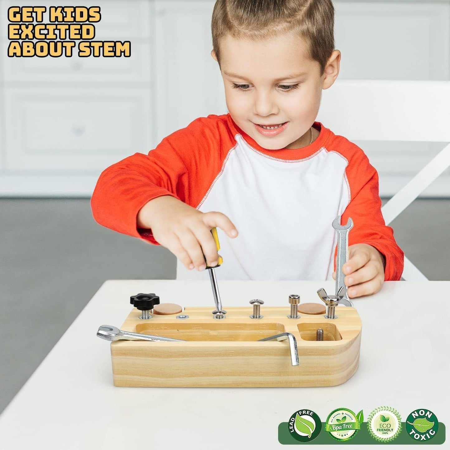 TOY Life Wooden Montessori Screwdriver Board Set for 3 4 5