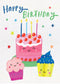 Birthday Kawaii Cakes  Foil Card