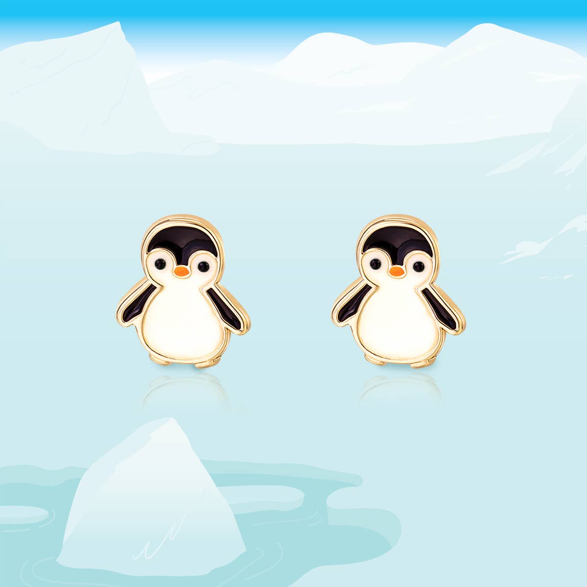 Personable Penguin Cutie Stud Earrings