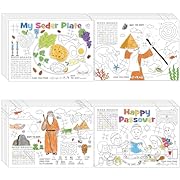 4 Seder Placemats & Crayons Set