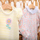Flower Crochet Frill Babyvest: Cotton / 0-3M / Flower