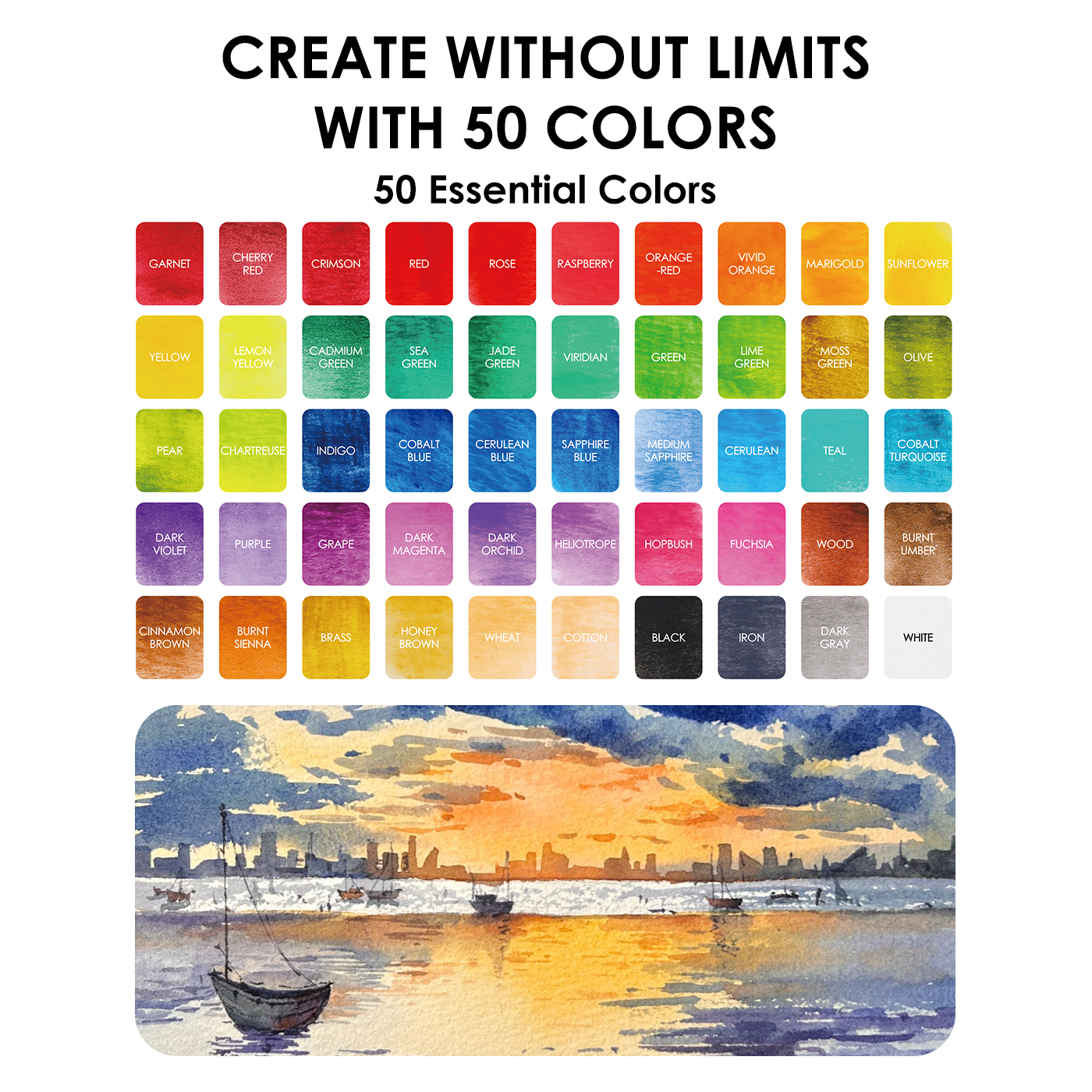 Grabie  Premium Watercolor Set of 50