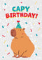 Capybara Birthday - Foil Card