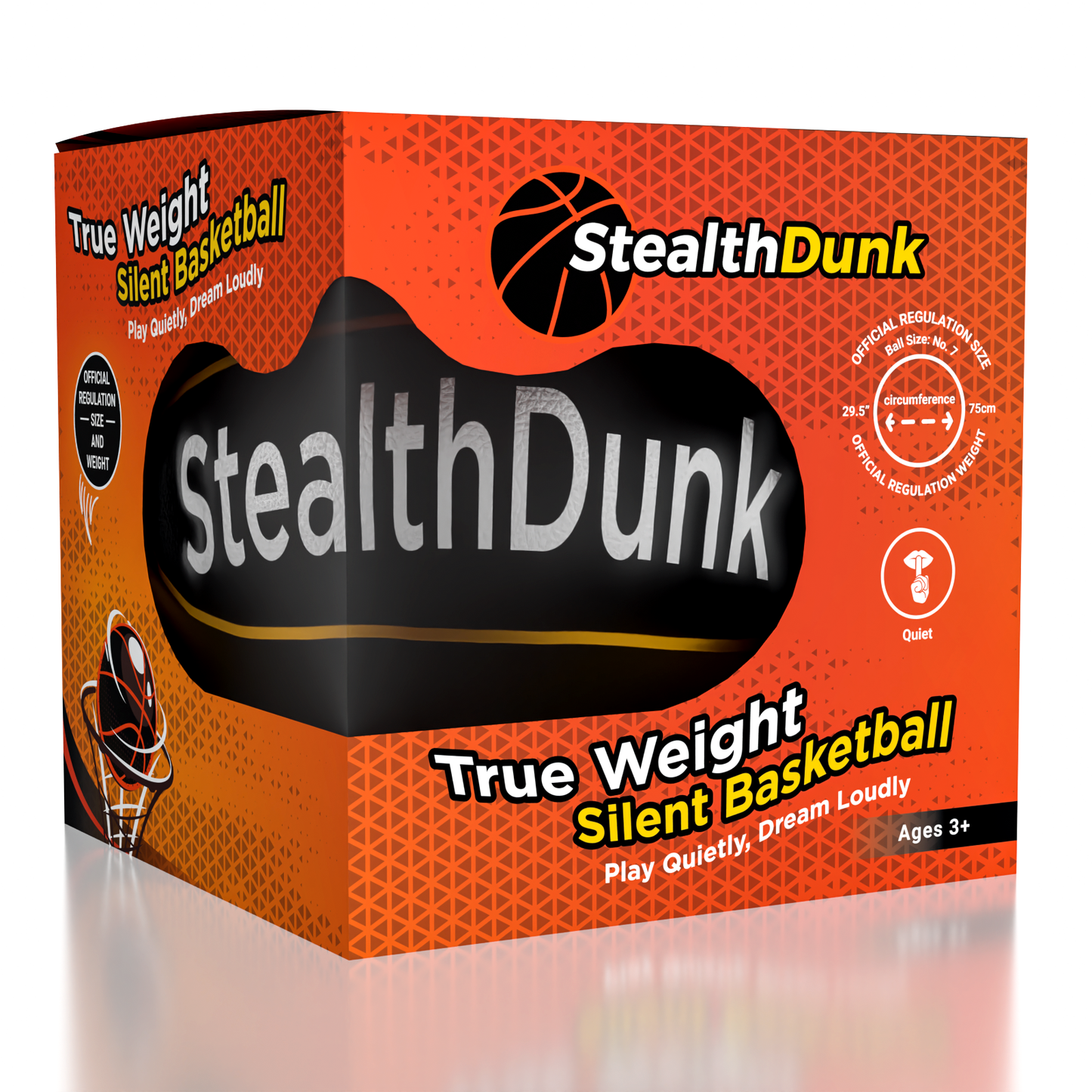 StealthDunk Full Size True Weight Silent Basketball