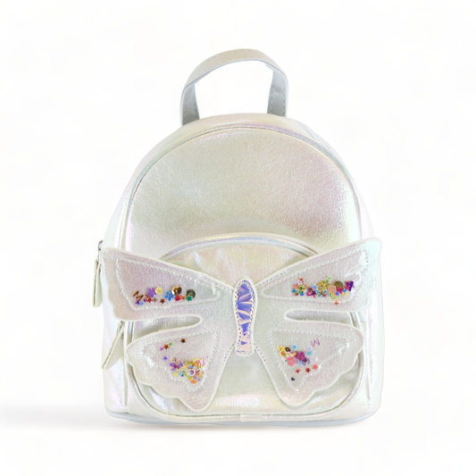 Butterfly Iridescent Backpack Ivory