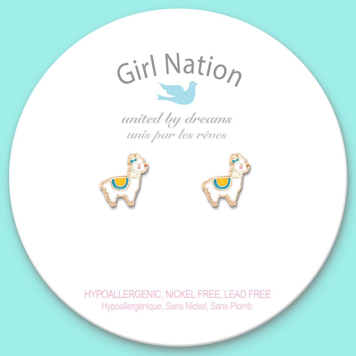 Glama Llama | Cutie Stud Earrings | Hypoallergenic