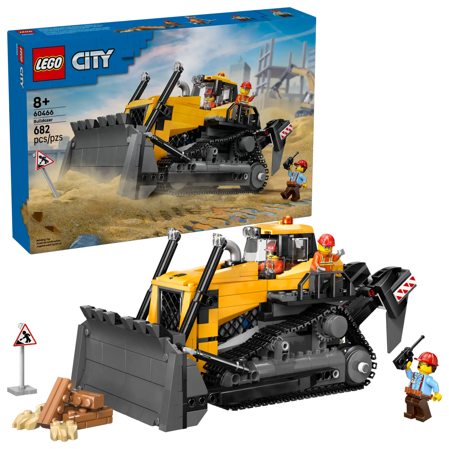 LEGO® City Yellow Bulldozer with Front Loader