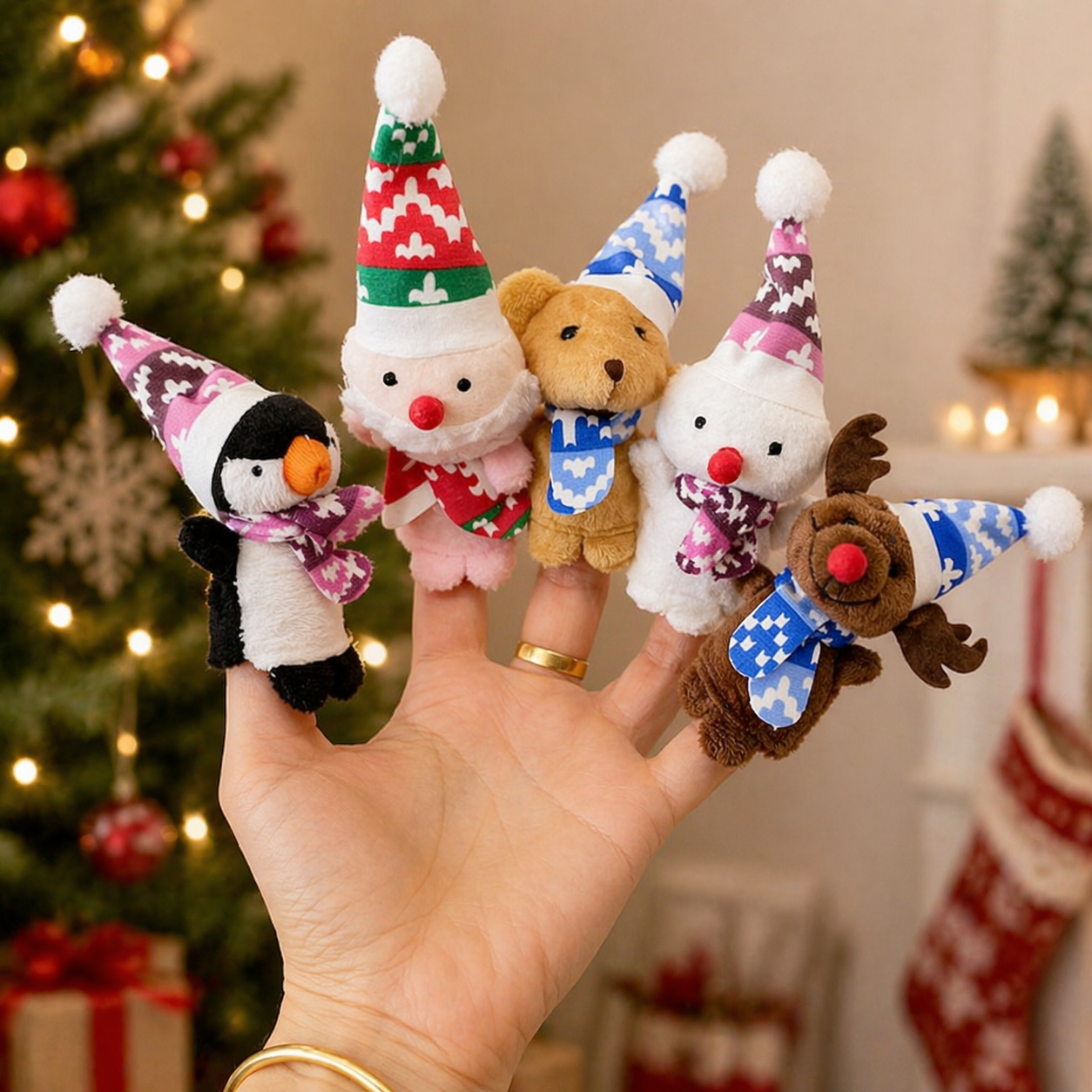Christmas Finger Puppets Set of 5