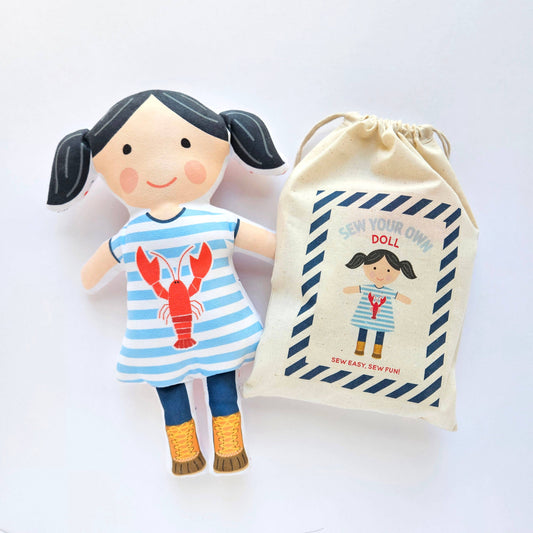 Sew Your Own Lobster Girl Doll - Blonde Hair