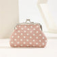 Polka Dot Kiss Lock Coin Purses, Convenient Multipurpose: Purple