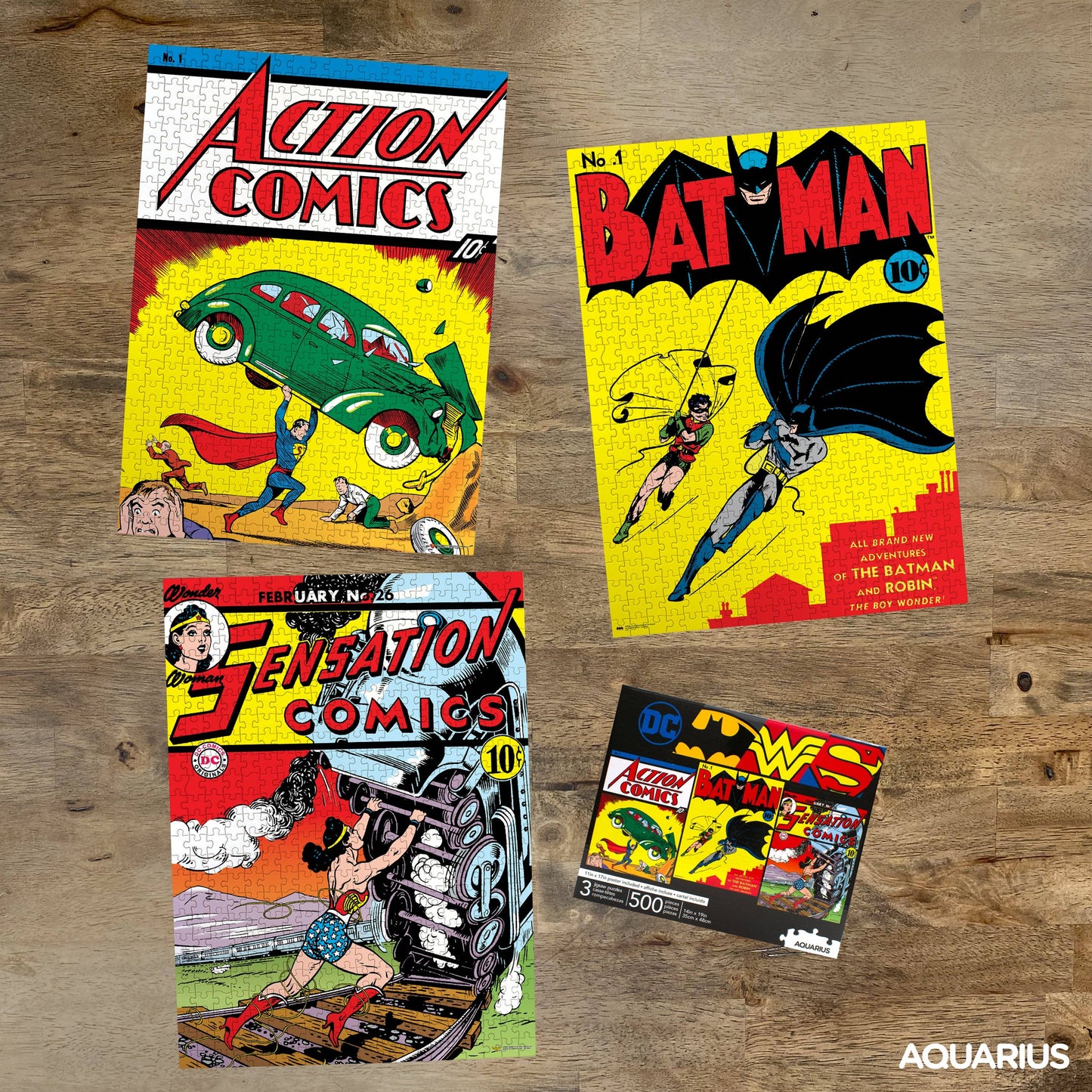 DC Comics 3 x 500 Piece Jigsaw Puzzle Set