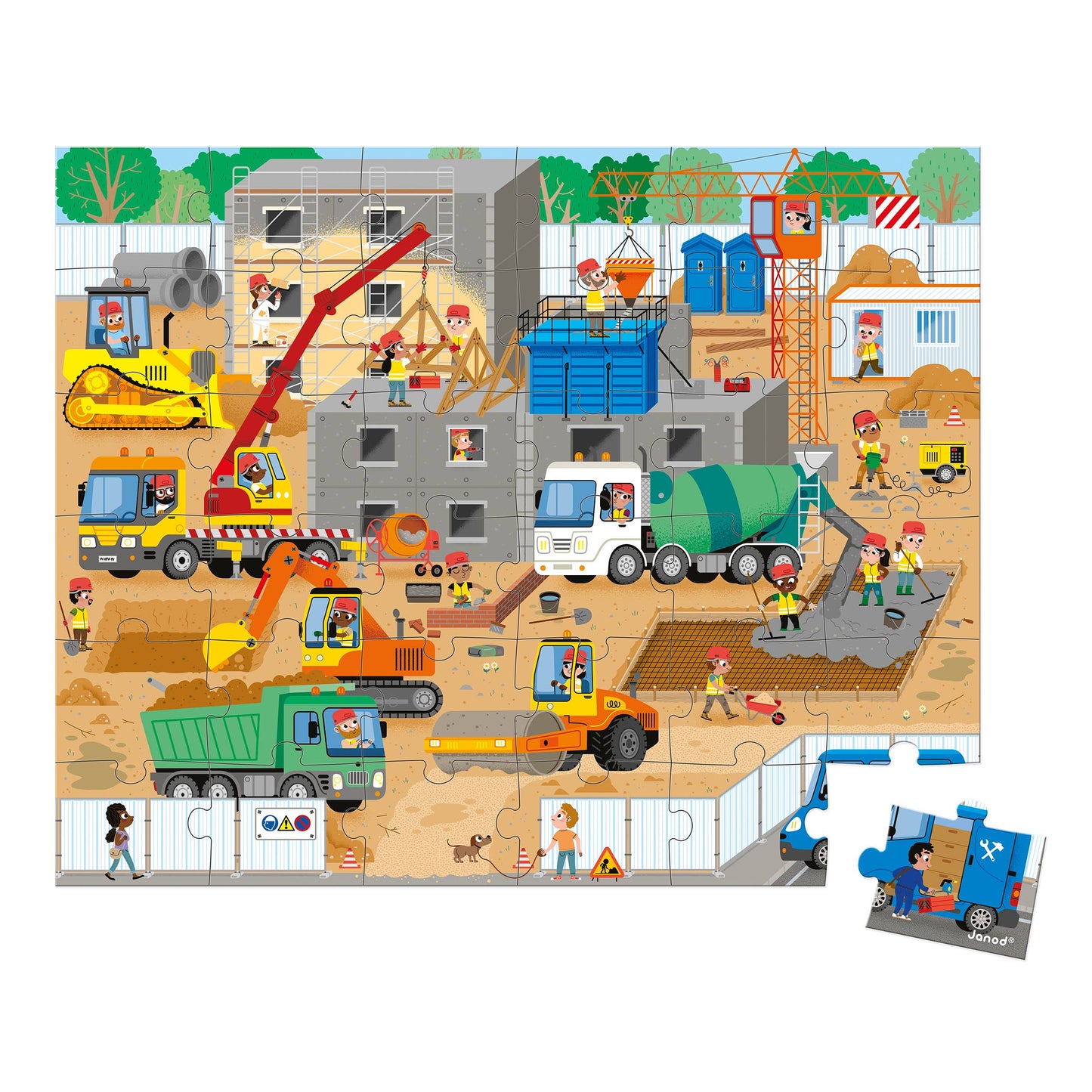 Puzzle Construction Site 36 Pcs