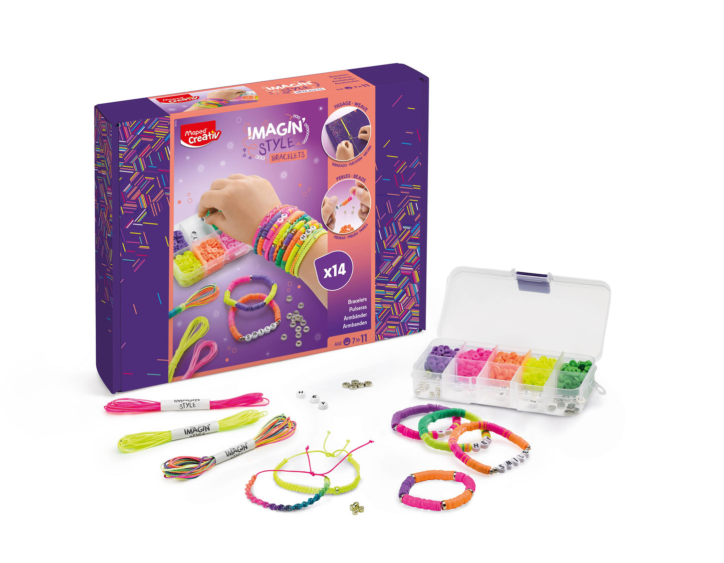 Heishi Neon Bracelet Studio 25 Piece