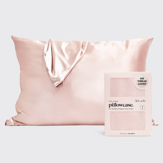 Satin Standard Pillowcase - Blush