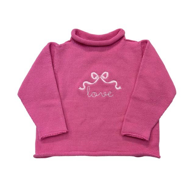 Jersey Rollneck Sweater: Fushia / 12M