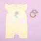 Flower Crochet Frill Babyvest: Cotton / 0-3M / Flower