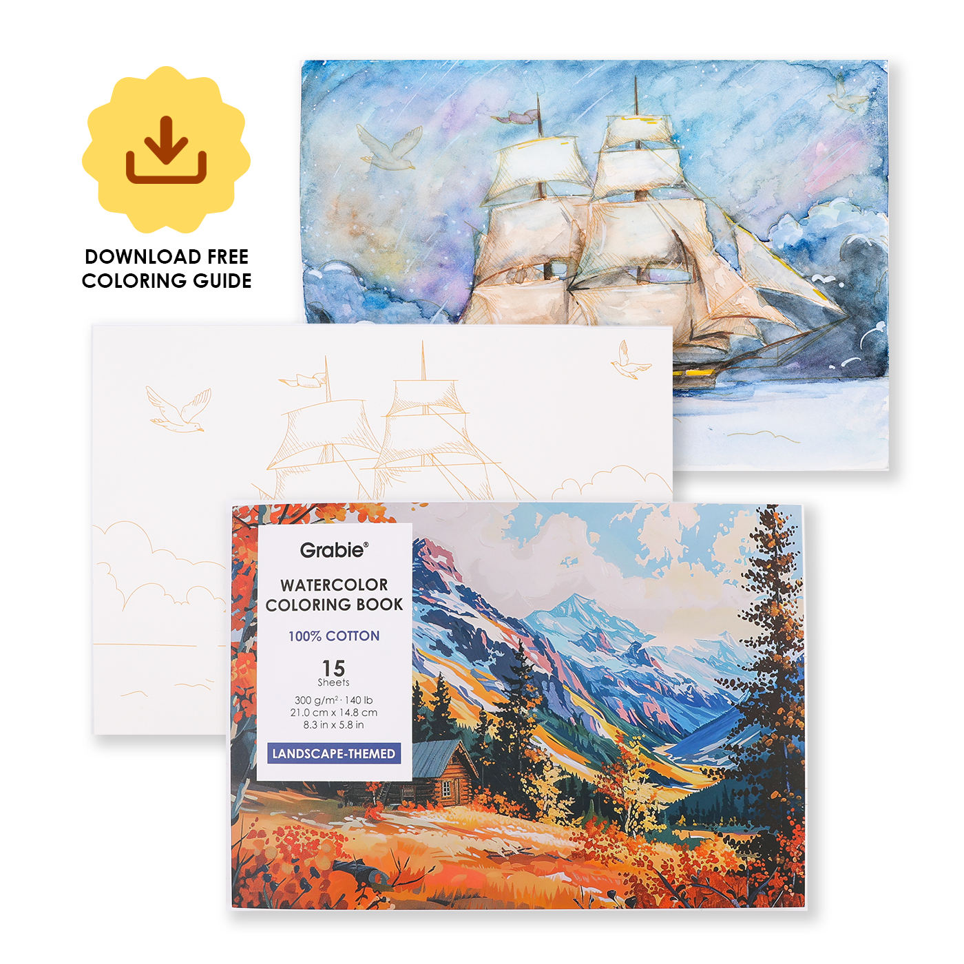 Landscape-Themed Watercolor Book