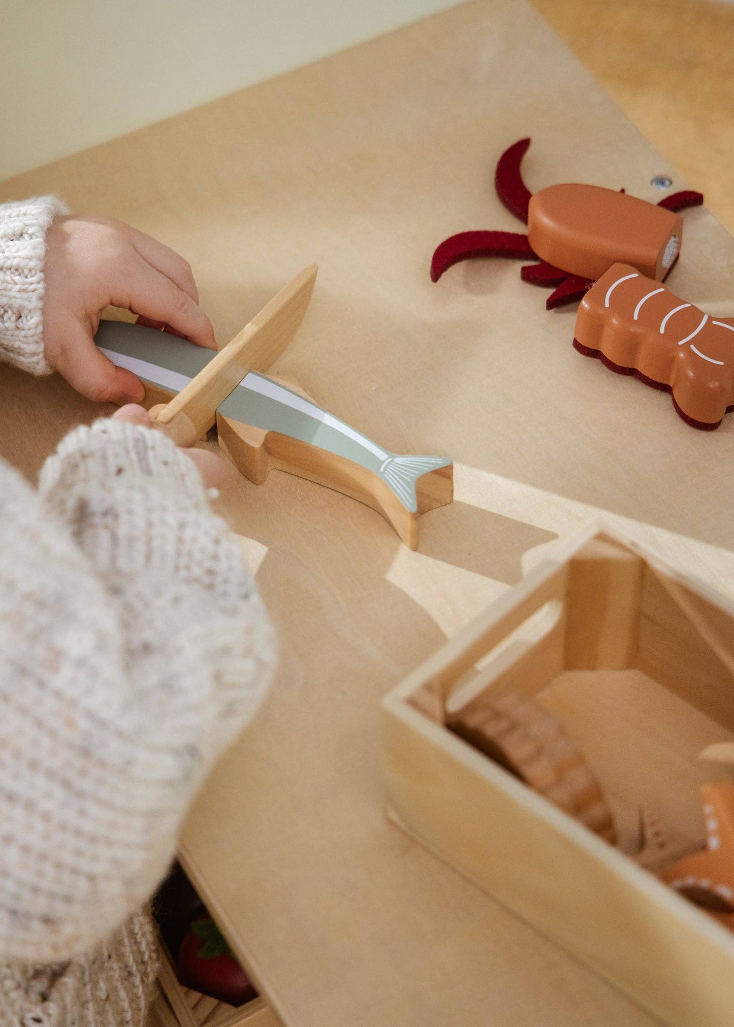 Wooden Seafood Playset