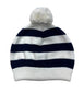 Cotton Striped Hat Pompom: Navy / 12m