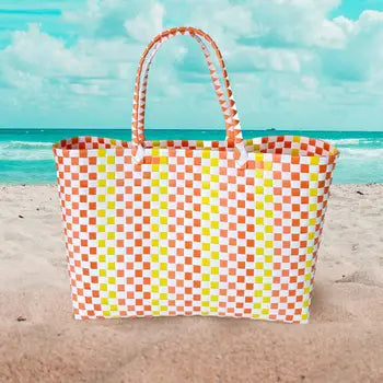 Basket Weave Oversized Tote Bag