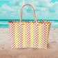 Basket Weave Oversized Tote Bag