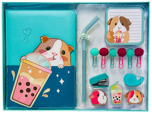 Sippin' Boba Guinea Pig Stationery Set