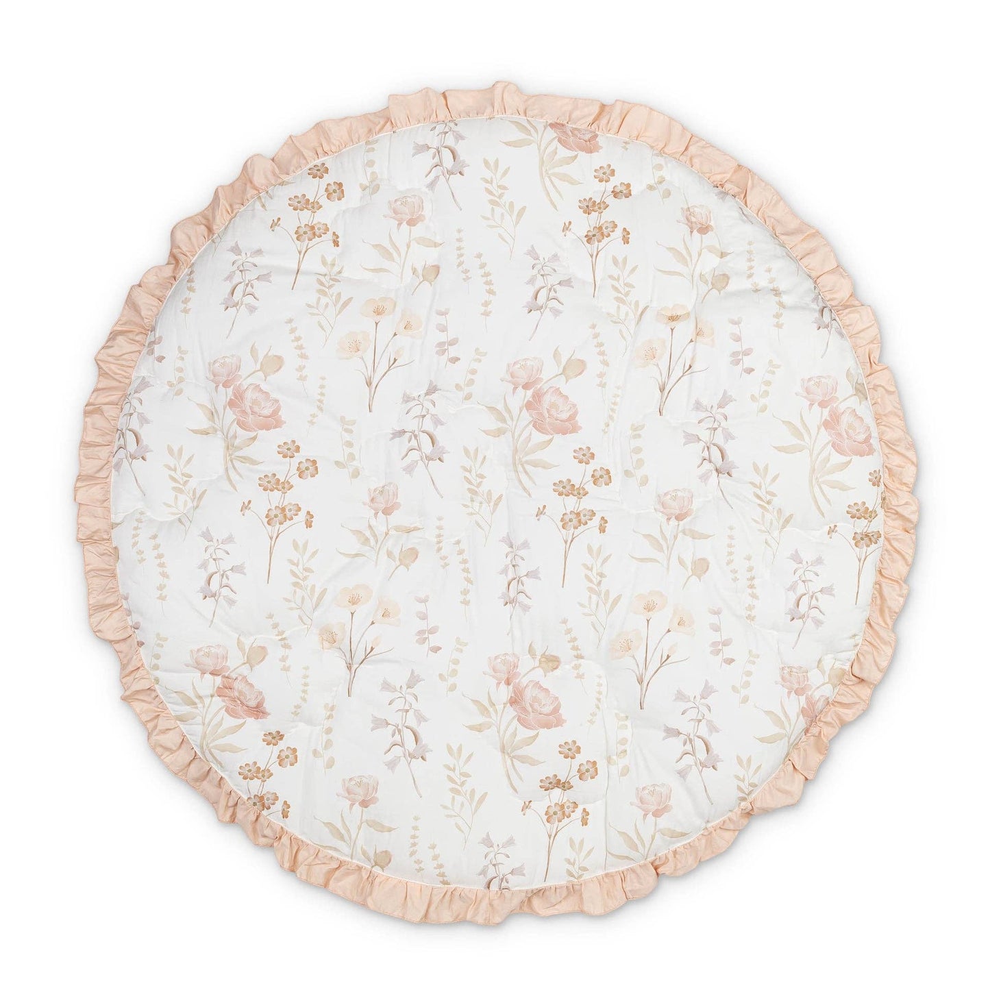 Violet Floral Ruffle Baby Play Mat