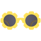 Neon Yellow Flower Sunglasses: Ages 3-5