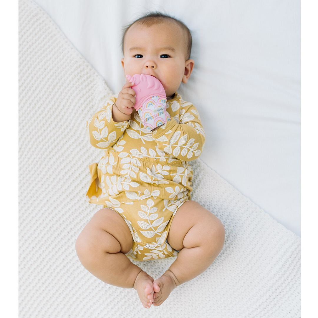 Silicone Teething Mitts: Fox