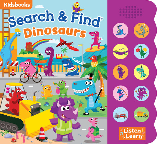 Search & Find: Dinosaurs 10 Button