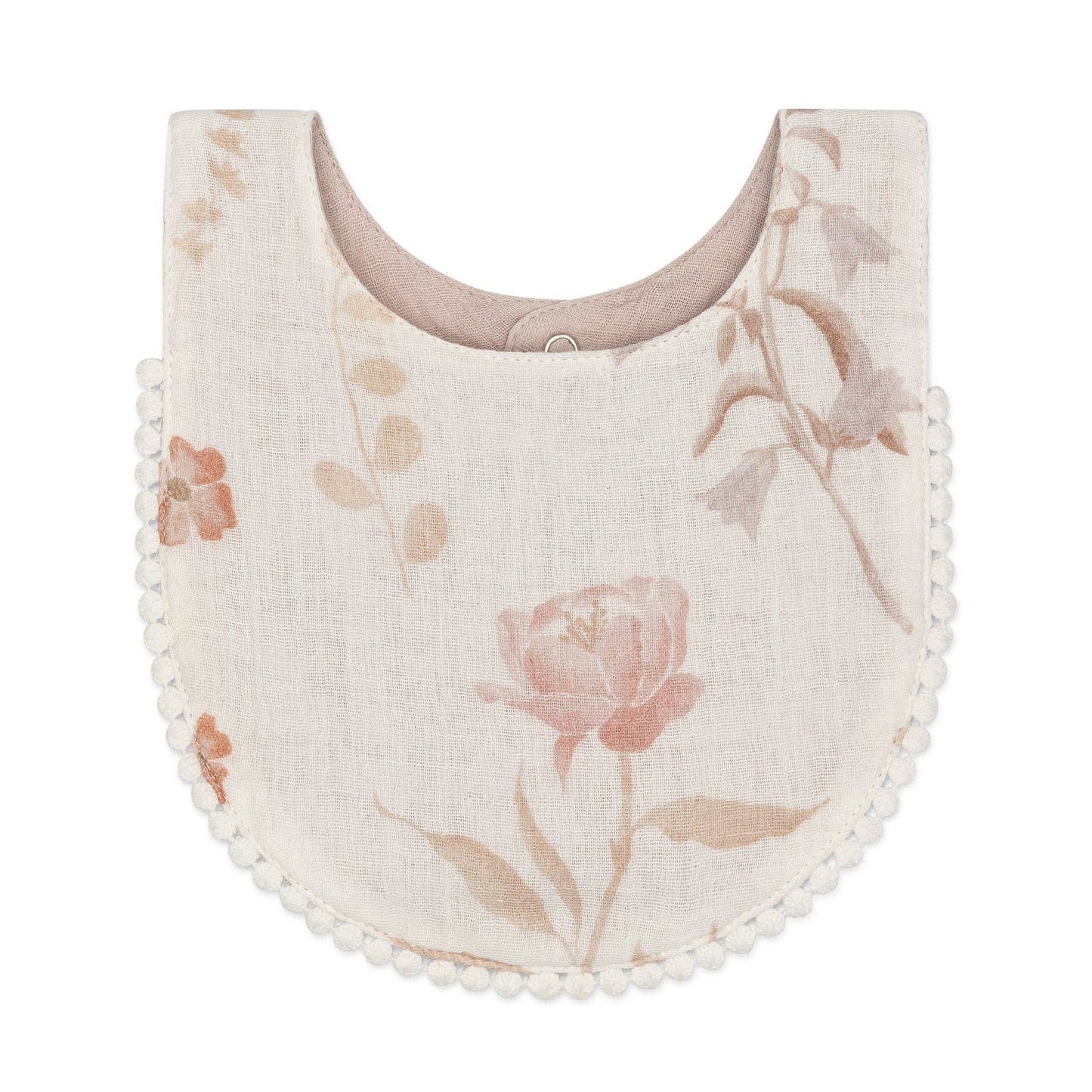Violet Floral Cotton Bib Set (3 Pk)