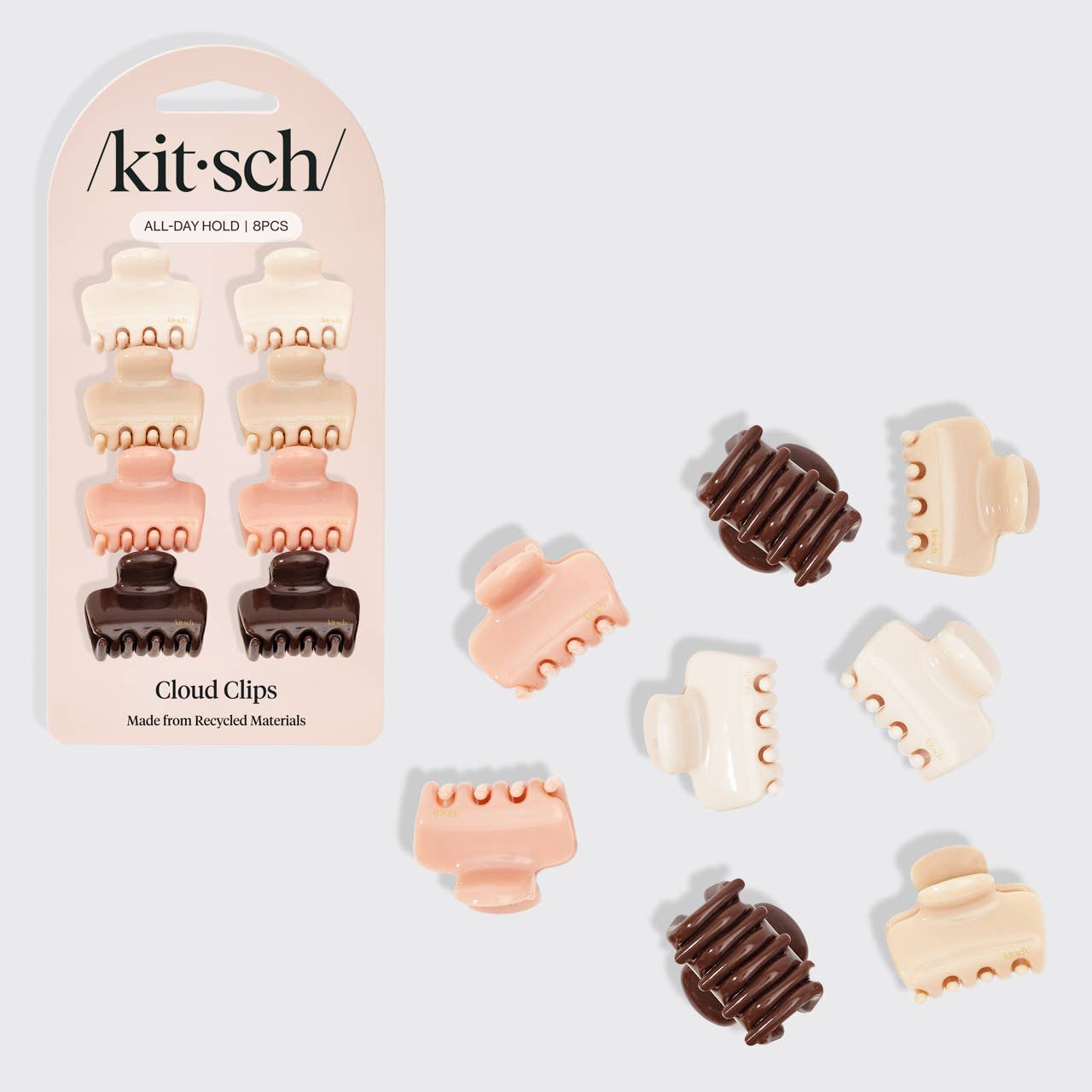 Mini Claw Clips 8pc Set - Rosewood