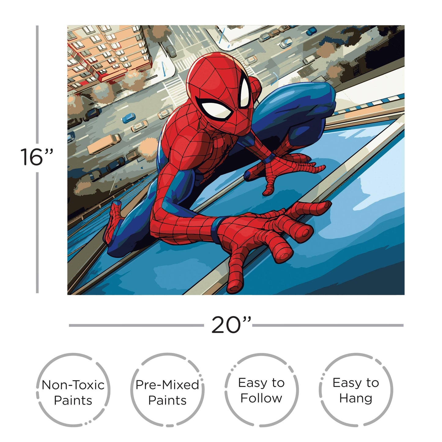 Marvel Spider-Man Web Crawler Art by Numbers