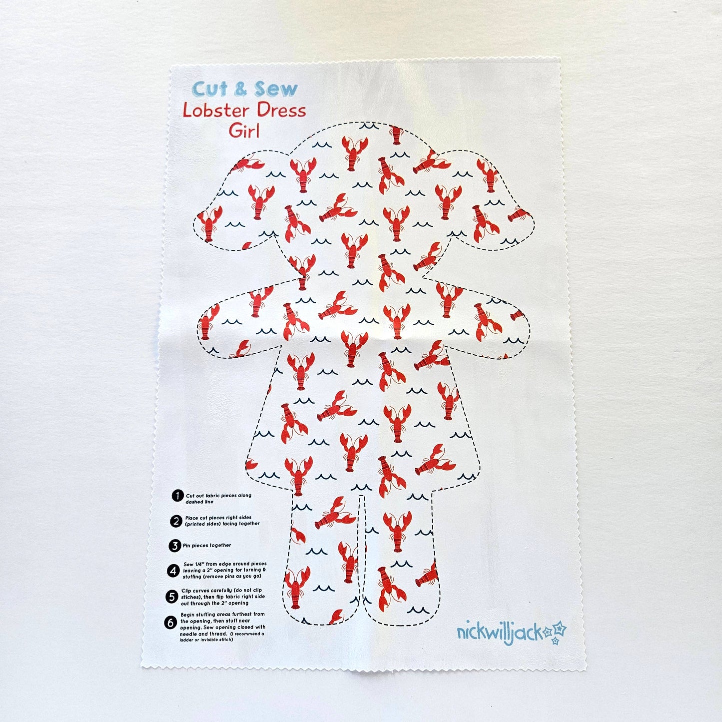 Sew Your Own Lobster Girl Doll - Blonde Hair