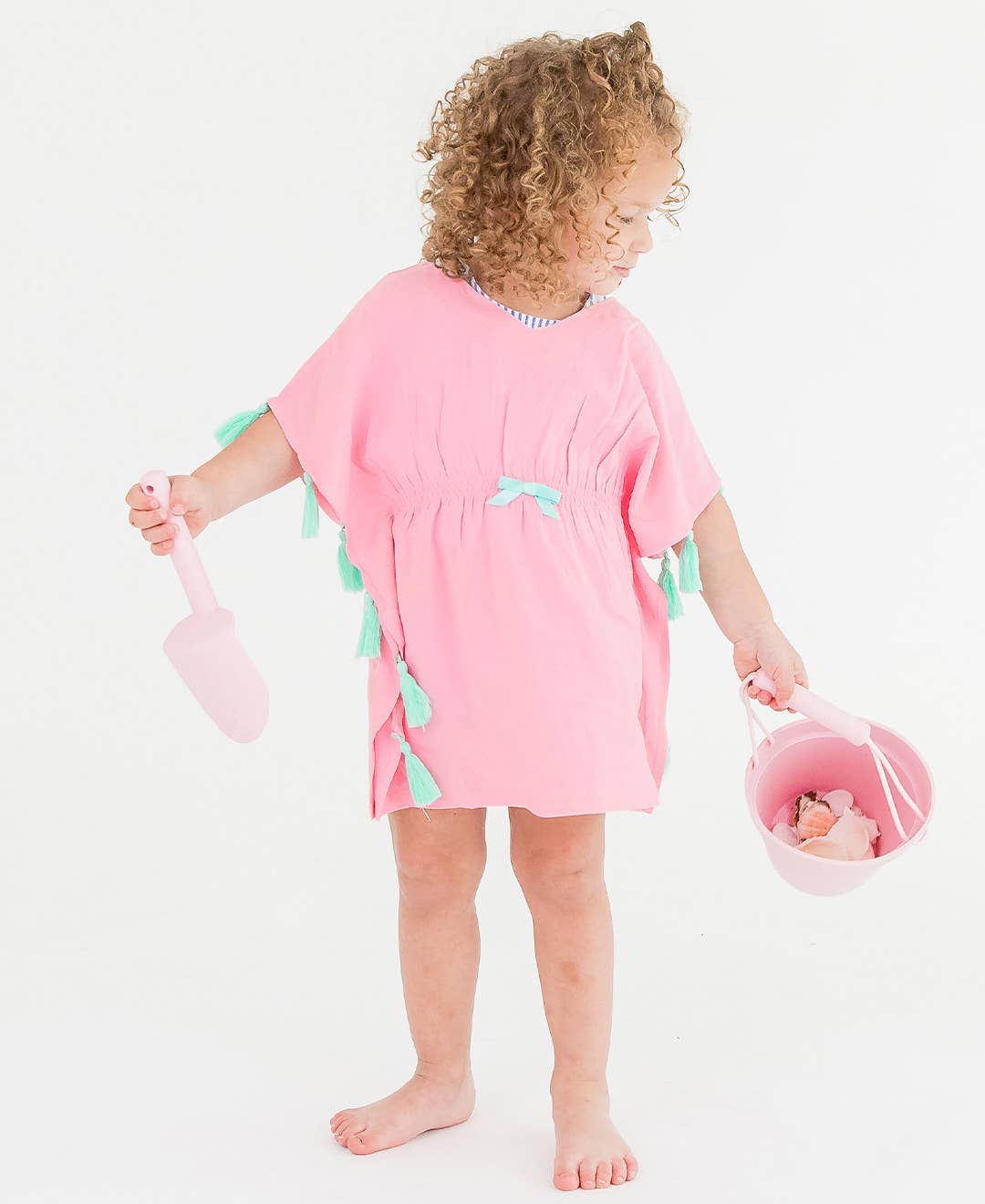 Pink Kaftan Cover-Up: 4T/5